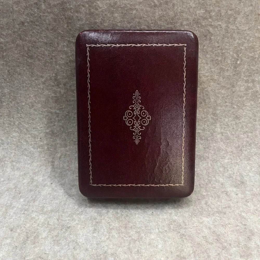 Vintage Farrington Jewelry Box Burgundy 4x5.5